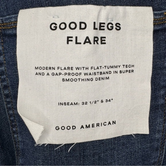 Good American Good Legs Flare Jeans Size 22 NWT Brand New Baggy Wide Leg - Picture 10 of 11